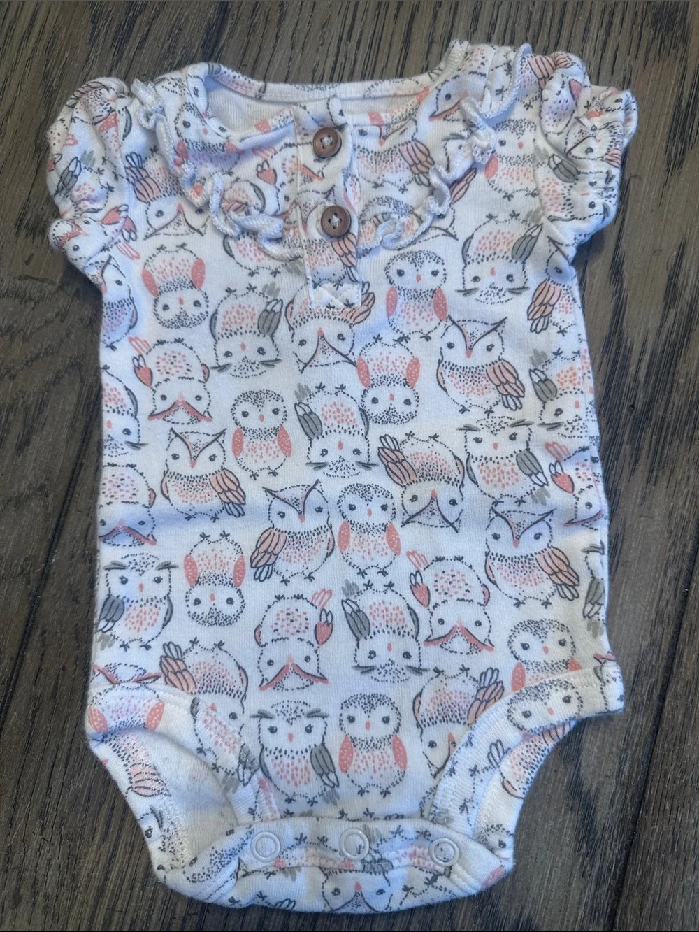 Lot of 5 Carter's Newborn Girl Short Sleeve Bodysuits EUC